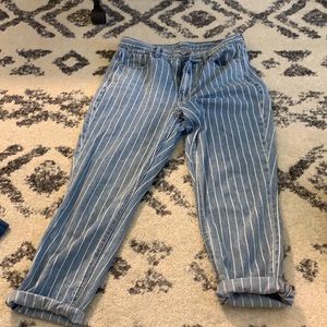 American eagle striped jeans - mom fit